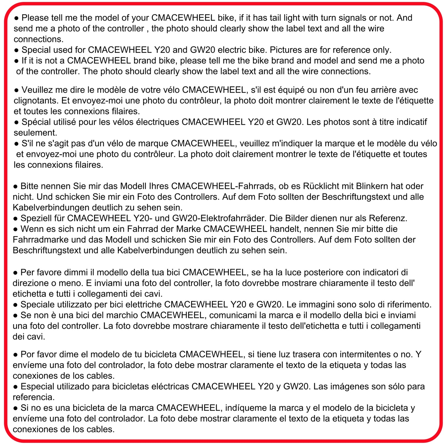 Controller Special for CMACEWHEEL Y20 Electric Bike, LSW1729-1-1M / LSW1729-1M