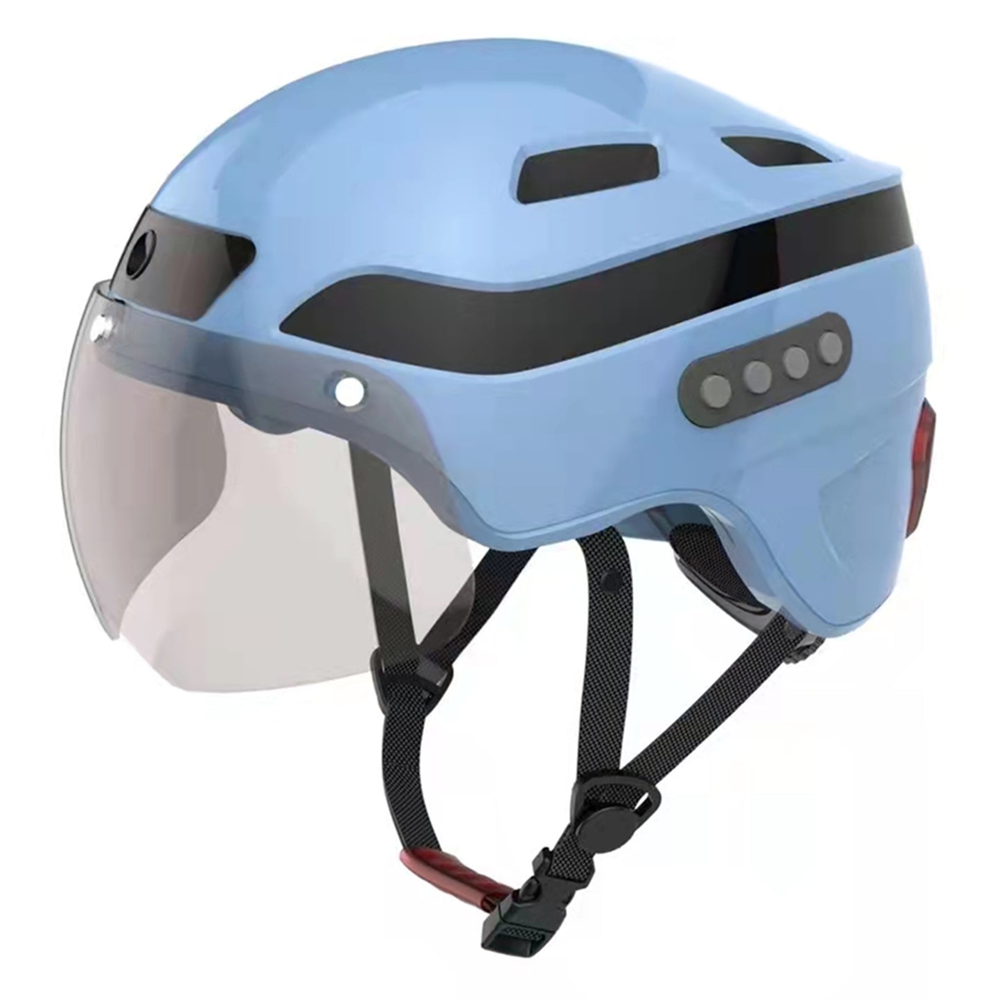 Casque intelligent avec appels Bluetooth améliorés HA03D, caméra enregistreur de conduite intégrée HD 1080P, visière amovible, clignotant arrière