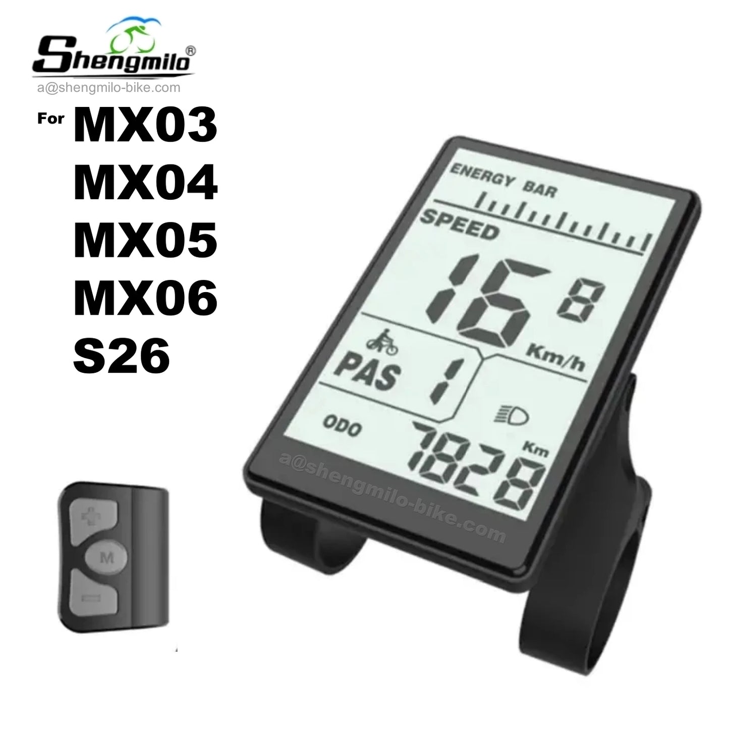 Intelligent LCD for Shengmilo Electric Bike MX01 MX02 MX03 MX04 MX05 MX06 S26 M80 M90 S600