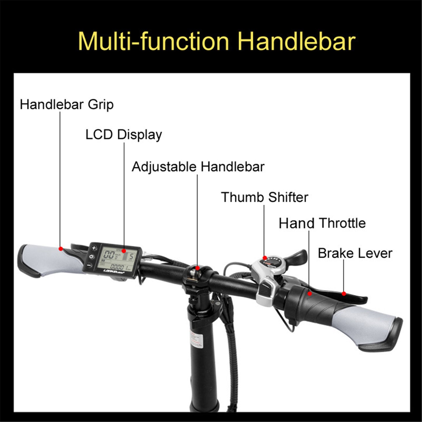 G650 20 pouces E-bike VTT pliant vélo électrique 400W 48V Batterie de lithium avant et arrière pleine suspension