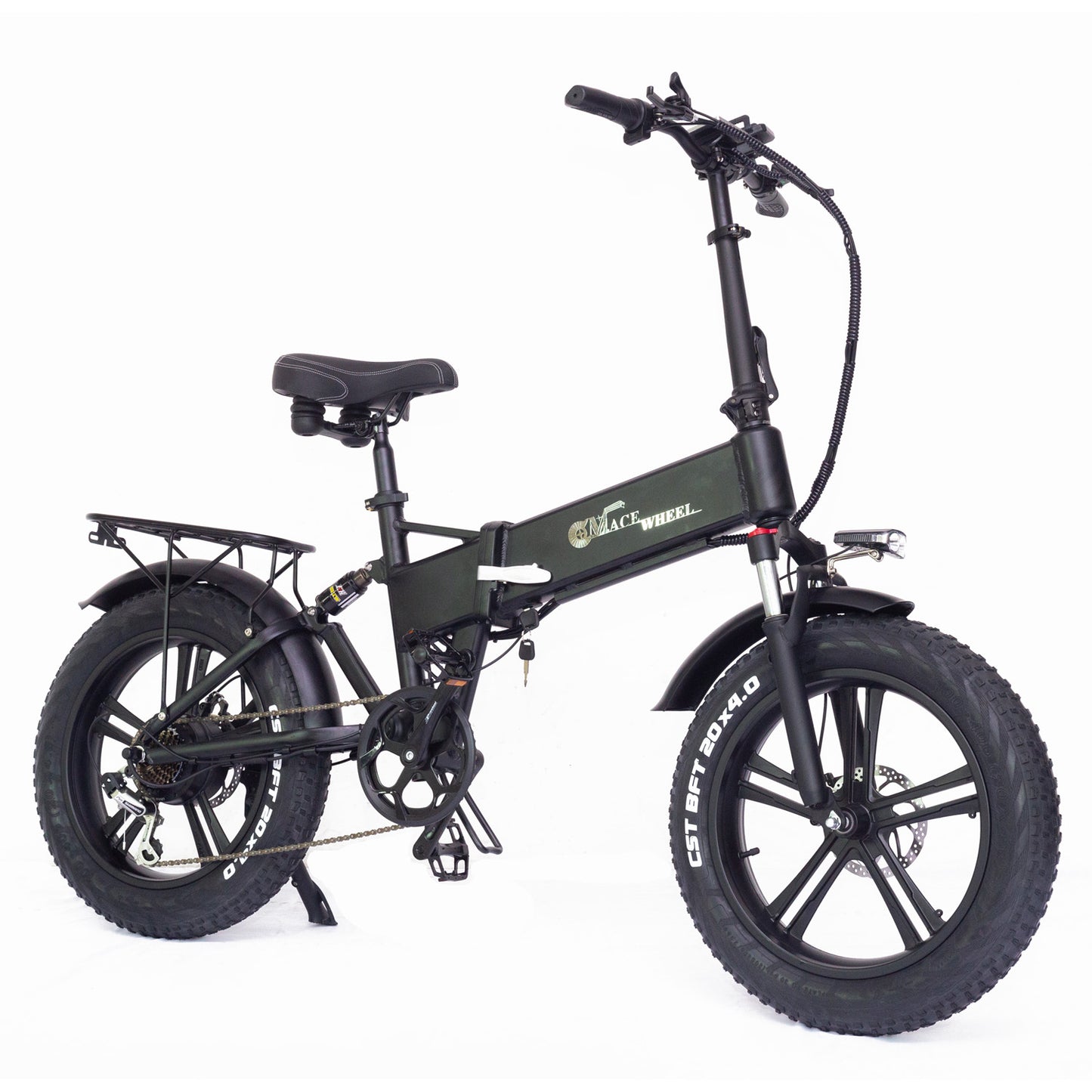 RX20 750W Bicycle électrique pliant 20*4.0 Fat Tire Mountain Bike 48V Suspension complète E-bike