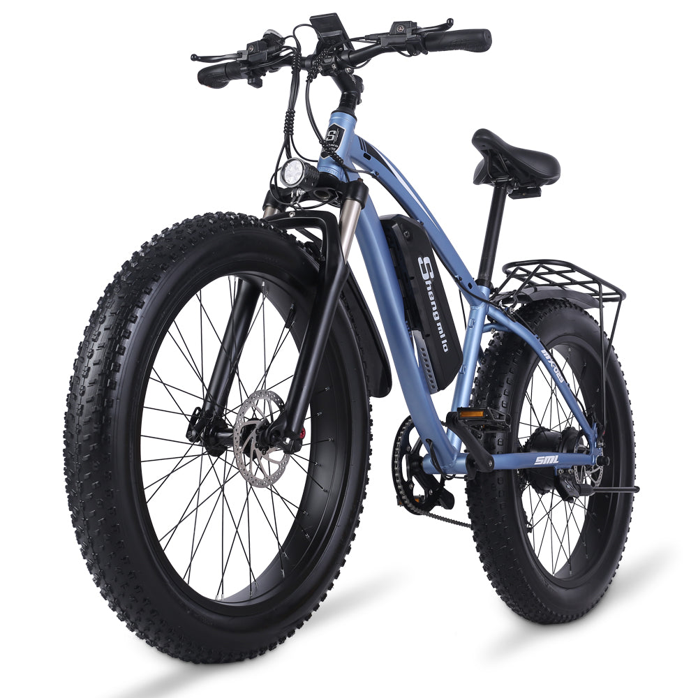 Shengmilo MX02S 26 pouces Vélo électrique 1000W Mens Mountain Bike Snow Bike 48V17Ah Lithium Battery 4.0 Fat Tire E-bike Hydraulic Disc Brake