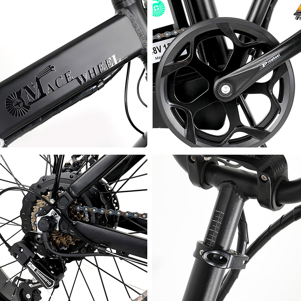 GW20-NEW 20 pouces pliant vélo électrique, roue intégrée, 48V 750W Cycle de Fat Tire 30-45km/h Vitesse