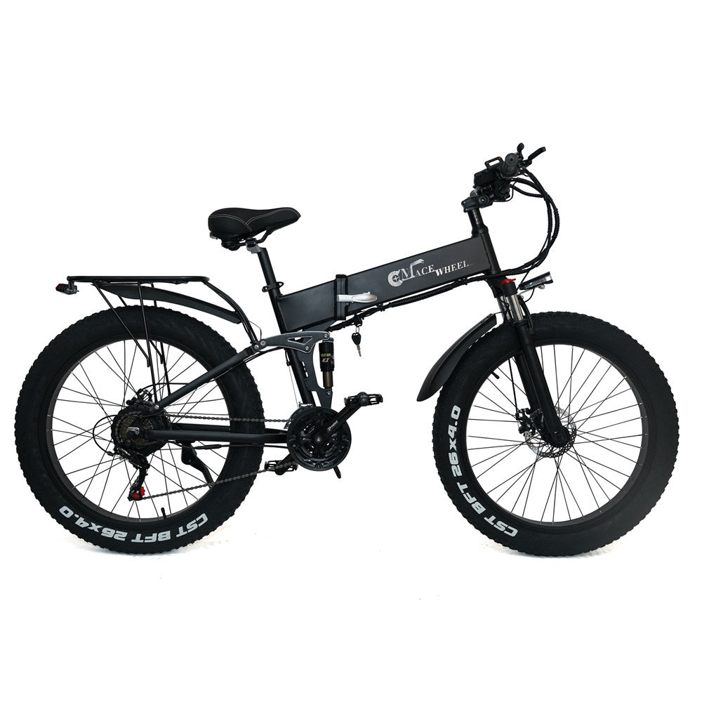 X26 Adulte pliant vélo électrique 26 pouces Fat Tire Mountain Bike 750W 48V 10Ah Batterie Ebike Snow Bike pour hommes