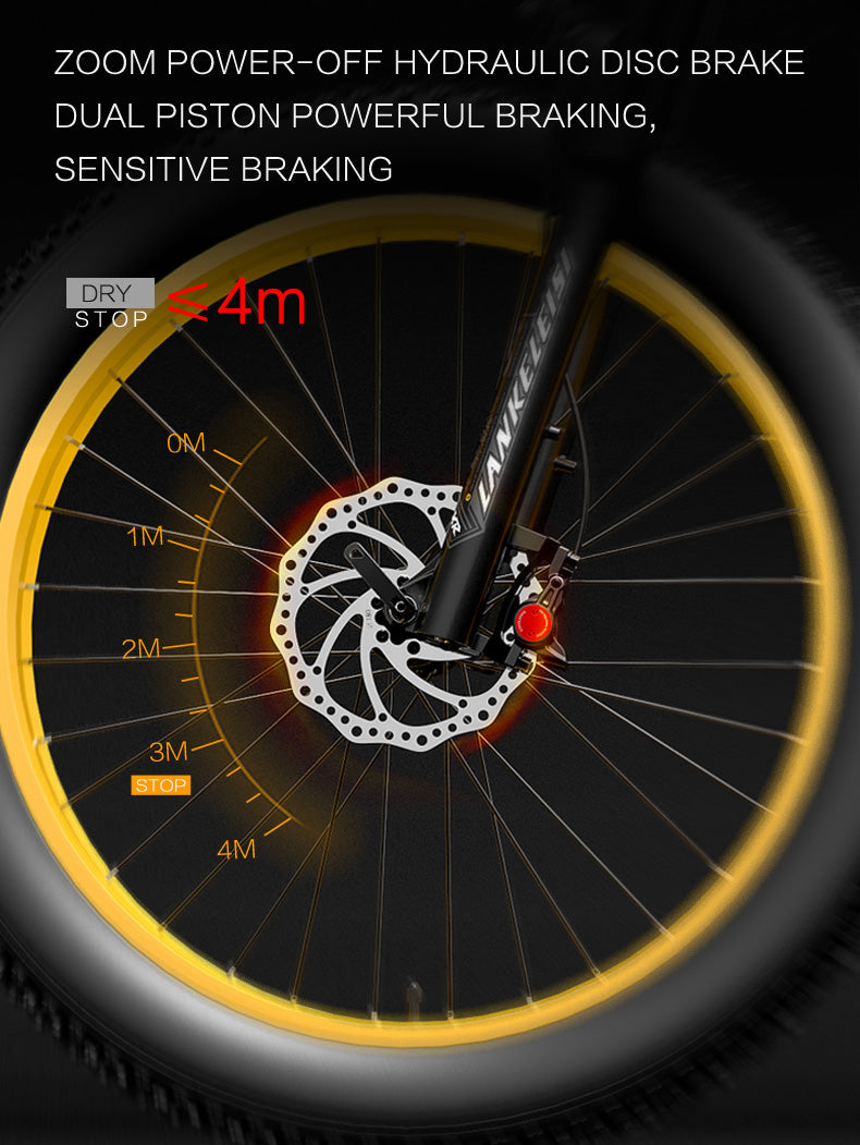 RV700 1000W 48V 16Ah Vélo électrique puissant 26 Inch Beach Bike Mountain Bike Upgraded Oil Spring Downhill Fork Dual Suspension