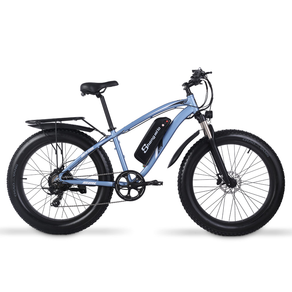 Shengmilo MX02S 26 pouces Vélo électrique 1000W Mens Mountain Bike Snow Bike 48V17Ah Lithium Battery 4.0 Fat Tire E-bike Hydraulic Disc Brake