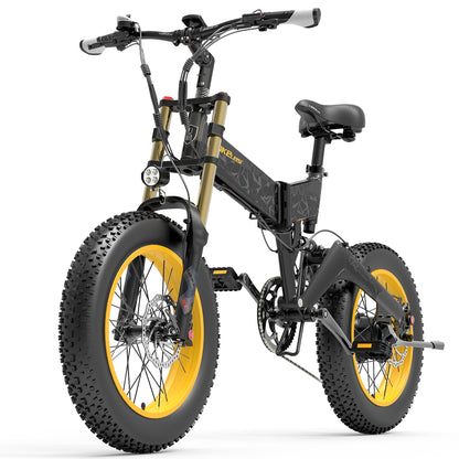 X3000plus Air front fork 20 Inch 4.0 Fat Tire Snow Bike,with 48V 17.5Ah Big Capacity Battery, 1000W Brushless Motor, Full Suspension, Upgraded Front Fork