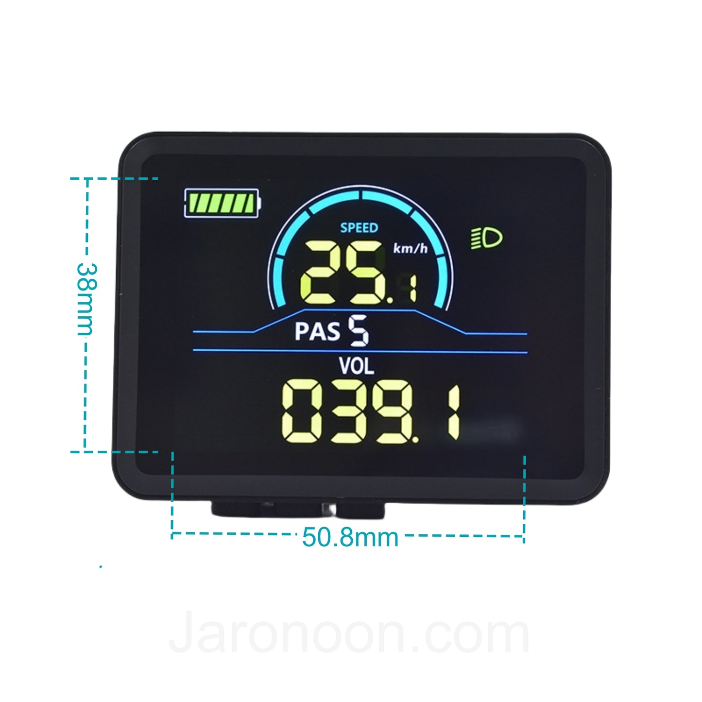 LCD-P5C-21D E-Bike Smart Display Meter | 48V, IP67 Waterproof, SM 5+3 Core(50.8x38mm)