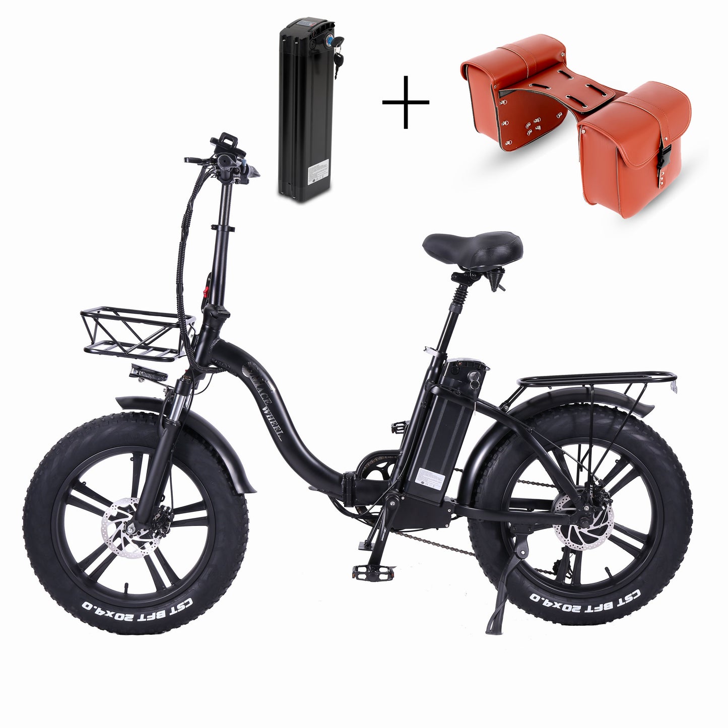 CMACEWHEEL Y20-NEW 750W 20 pouces pliant E-bike Fat Tire Mountain Bike Snow 48V 17A Frein de double disque de vélo électrique