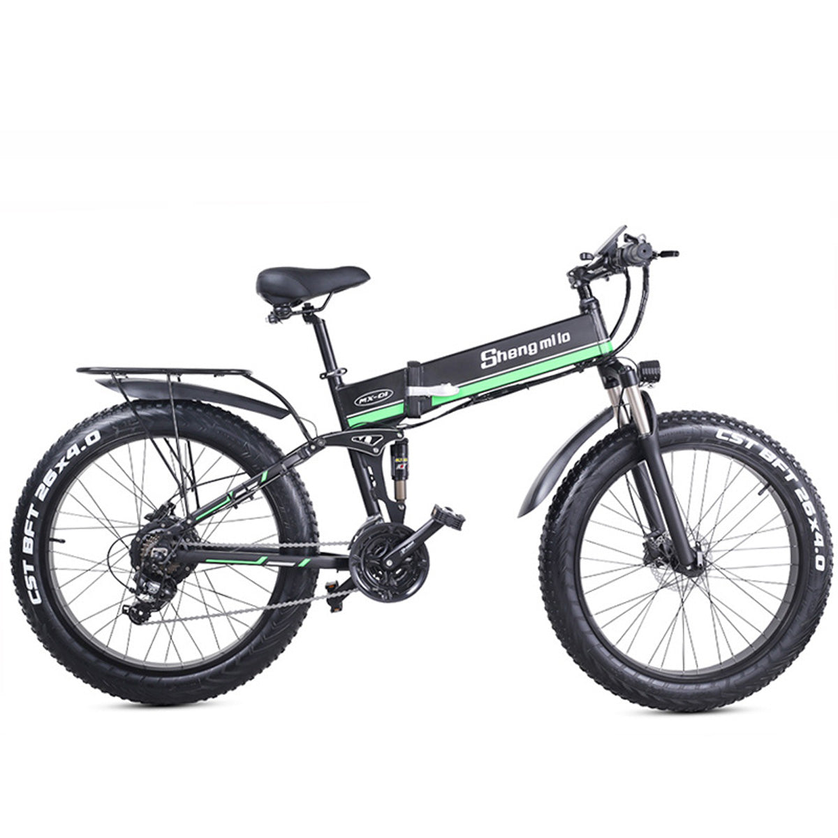 MX01 26 pouces pliant vélo électrique, 48V 1000W Moteur puissant, Montagne Bike Fat Bike, 5 niveaux d'aide à la pédale