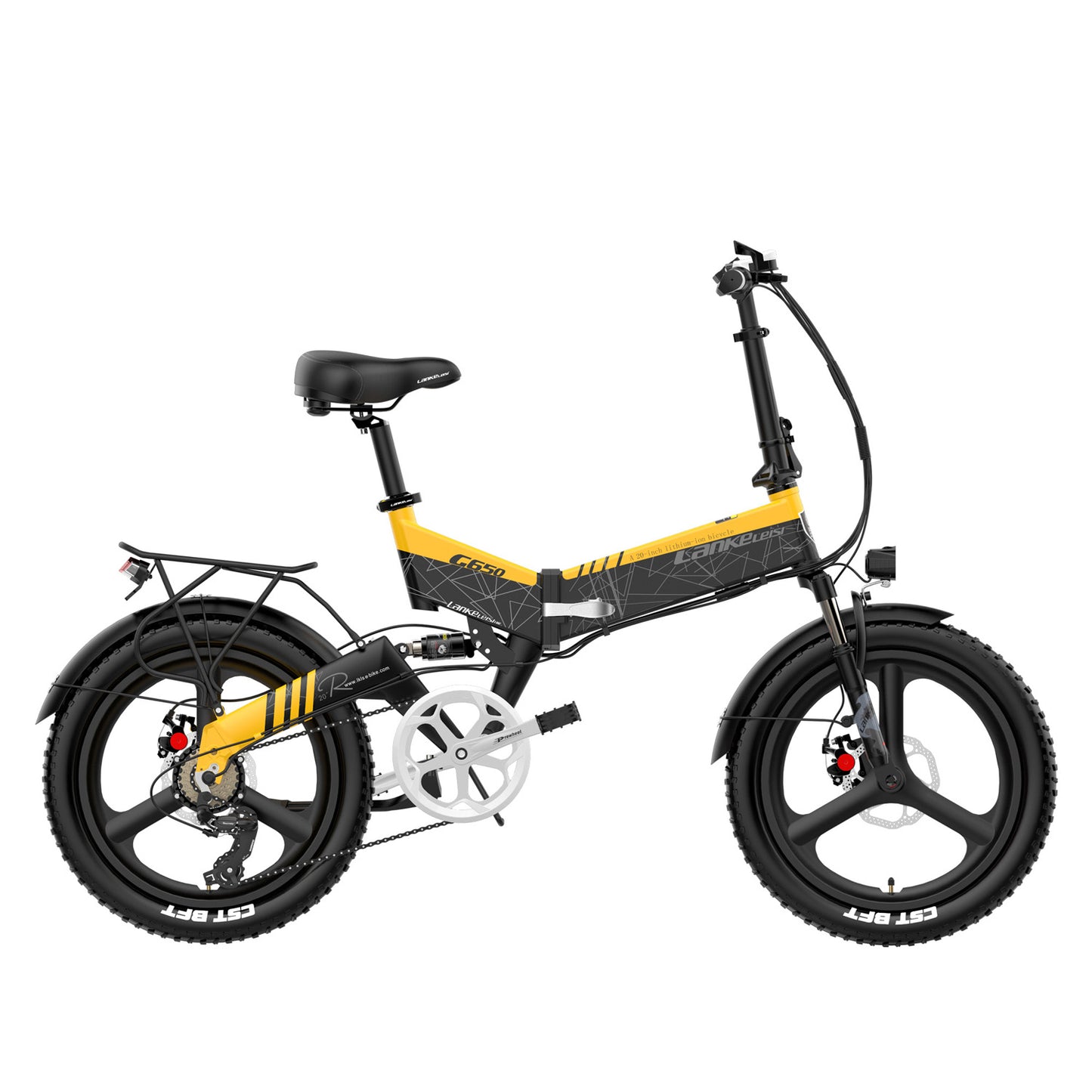 G650 20 pouces E-bike VTT pliant vélo électrique 400W 48V Batterie de lithium avant et arrière pleine suspension