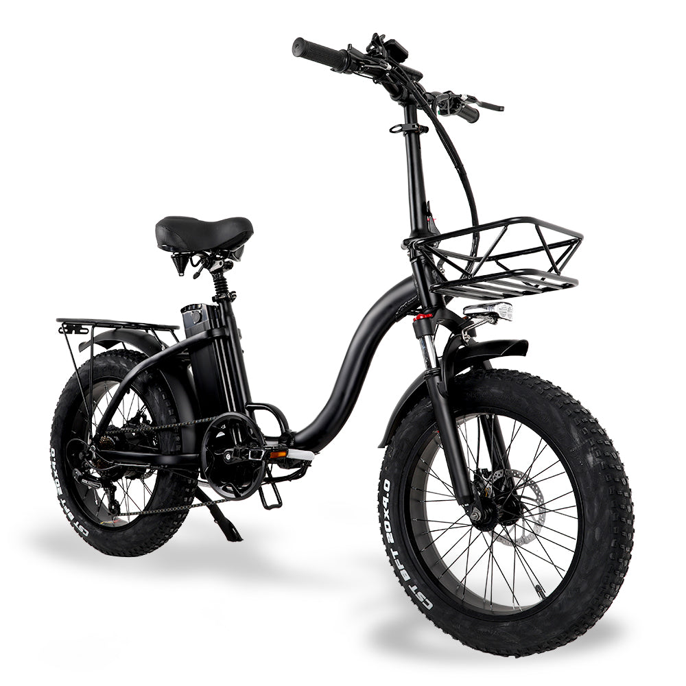 CMACEWHEEL Y20 750W pliant vélo électrique, 20 pouces 4.0 Fat Tire Mountain Bike, 48V 15A/17A Batterie de lithium, vitesse jusqu'à 45km/h