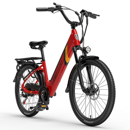 ES500 Pro 500W 48V 16Ah 130Km Rezistență 24 inci Motor fără perii Bicicletă electrică urbană Frâne cu două discuri 32 km/h Viteză maximă City Bik