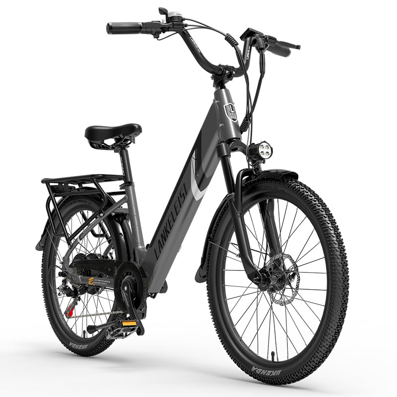 ES500 Pro 500W 48V 16Ah 130Km Rezistență 24 inci Motor fără perii Bicicletă electrică urbană Frâne cu două discuri 32 km/h Viteză maximă City Bik