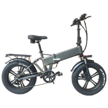 RX20 750W Bicycle électrique pliant 20*4.0 Fat Tire Mountain Bike 48V Suspension complète E-bike