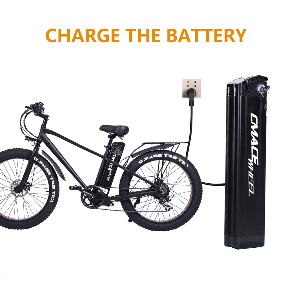 KS26 750W Powerful Electric Bike, 26 Inch 4.0 Fat Tire Mountain Bike, 48V 20Ah Battery, Front & Rear Disc Brake