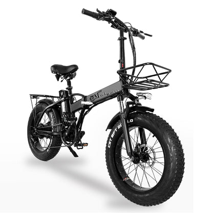 GW20 750W 20 Inch Electric Folding Bike, 4.0 Fat Tire, 48V Powerful Lithium Battery, Snow Bike, Power Assist Bicycle