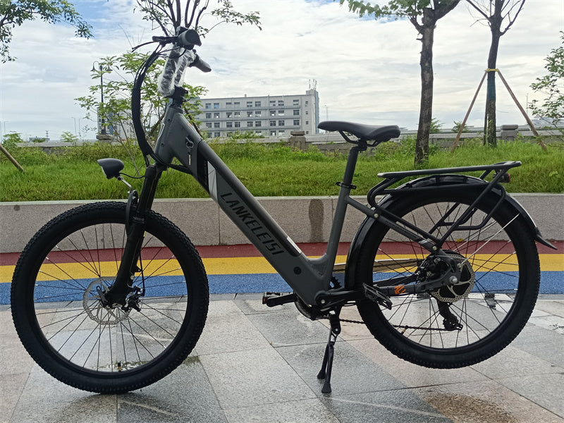 ES500 Pro 500W 48V 16Ah 130Km Rezistență 24 inci Motor fără perii Bicicletă electrică urbană Frâne cu două discuri 32 km/h Viteză maximă City Bik