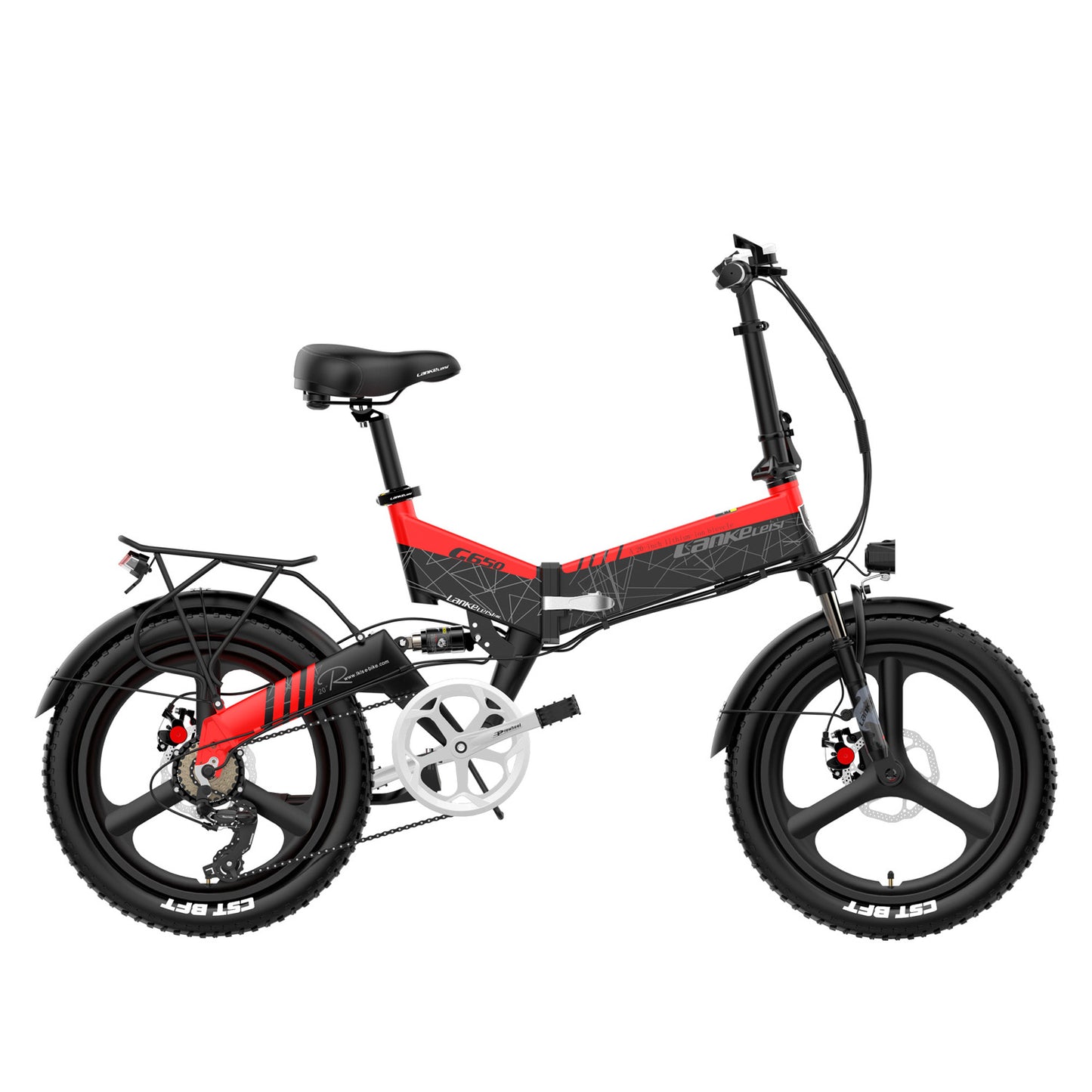 G650 20 pouces E-bike VTT pliant vélo électrique 400W 48V Batterie de lithium avant et arrière pleine suspension